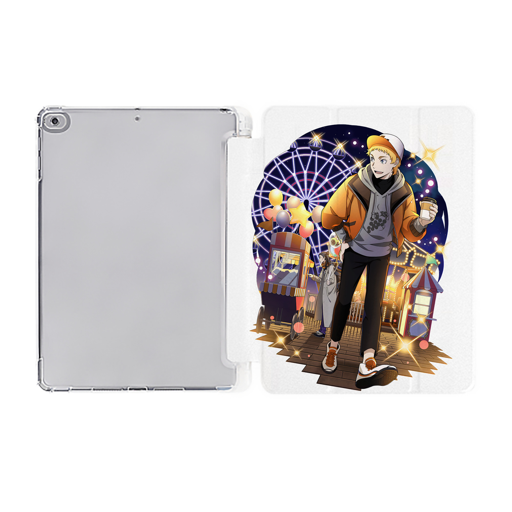 （画像用） 文豪ストレイドッグス Bungo Stray Dogs IPad ケース ペン収納付き 三つ折りスタンド PUレザー×シリコン 対応機種9.5/10.5/10.9インチ